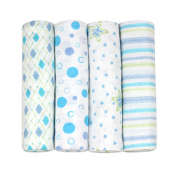 Product Photo showing Jay and Alex Boys Swaddle 4 Pack Out of Box